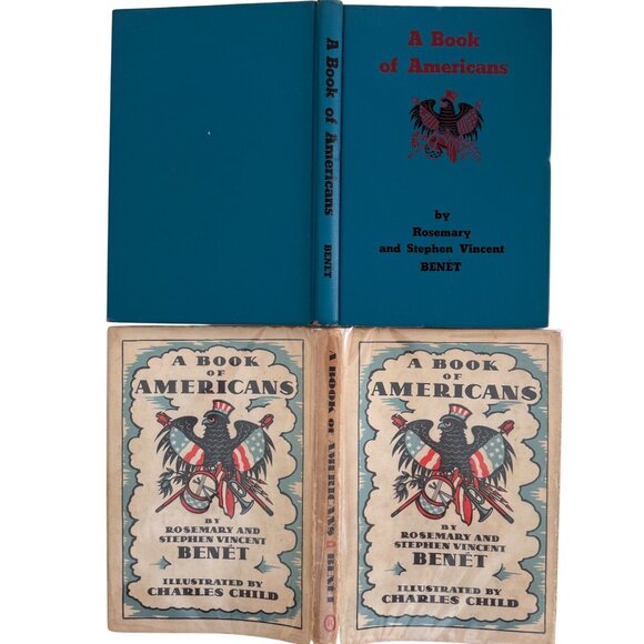 A Book Of Americans By Rosemary & Stephen Vincent Benét 1933 Historical Poetry - Picture 1 of 16